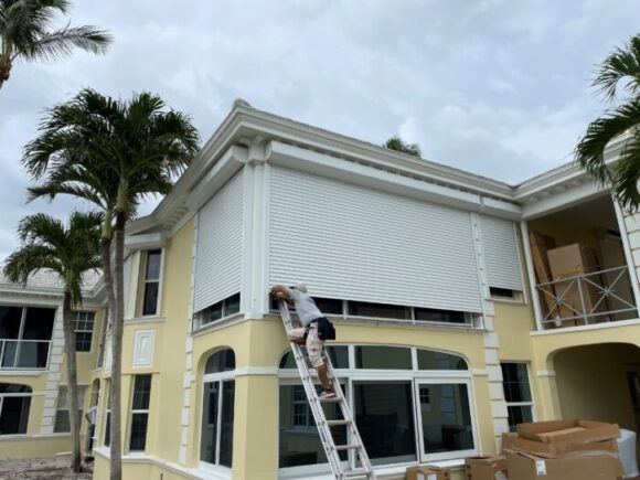 Hurricane shutter repair and motor service in Naples and nearby areas.