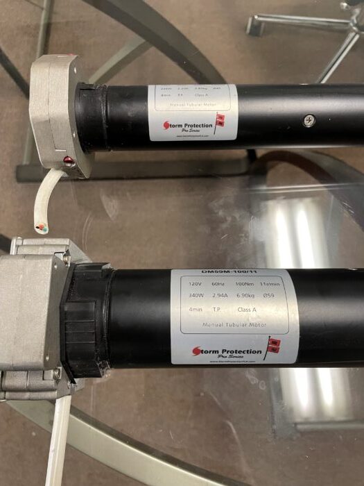 Storm shutter motor types for replacement in Southwest, FL