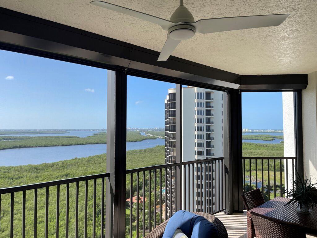 Condo Lanai Protection Shutter Motorized lanai protection shutter installation